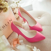 Fashion Side Hollow Out Pointed Toe Stiletto Shoes