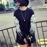 Unique 3D Wings Round Neck Long Sleeve Unisex Sweatshirt