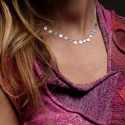 Fashion Gold/Silver-tone Round Alloy Pendant Necklace
