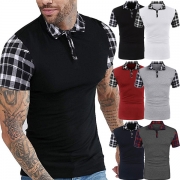 Casual Plaid Polo Shirt for Men