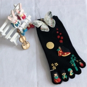 Cute Cartoon Printed Split Toe Socks