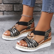 Bohemia Style Open-toe O-ring Braided Sandals