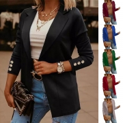 Fashion Notch Lapel Long Sleeve Blazer