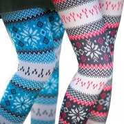 Fashion Snowflake Printed Slim Fit Leggings