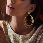 Fashion Multi-layer O-shaped Alloy Earrings 