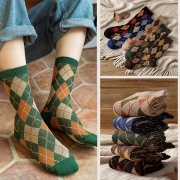 Retro Style Pliad Printed Socks