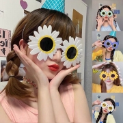 Playful Style Sunflower-shape Birthday Party Sunglasses  2 Pair/Set