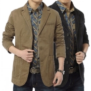 Fashion Solid Color Long Sleeve Single-breasted Slim Fit Blazer Coat