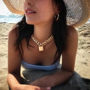 Punk Style Lock Pendant Chain Necklace