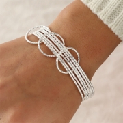 Fashion Gold/Silver-tone Multi-layer Bracelet