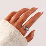 Vintage O-circle Dripping Oil Open Ring