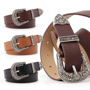 Retro Carved Decorative Belt for Women