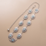 Vintage Bohemia Style Oval Shape Turquoise Waist Chain