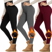 Warmth and Comfort High-rise Plush-Lined Slim Fit Yoga Pants/Leggings