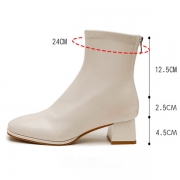 Invisible 7cm Heel Hidden Wedge Ankle Boots