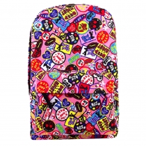 Multiple Colour Graffiti Pattern Backpack Fashion School Bag 