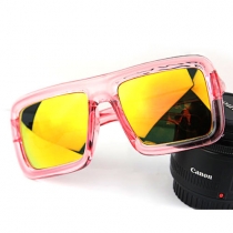 Sleek Unisex Candy Color Mirror Lenses Sunglasses Shades