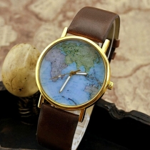 Vivi Style Retro World Map Watch for Lovers
