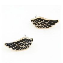 Trensetting Punk Style Contrast Color Angle's Wings Stud Earrings 