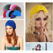 vogue Indian Satin Bonnet Stretchable Turban Hat Hair Head Wrap Cap   Headwrap