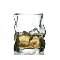 Water ripple whiskey glass