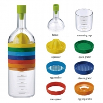 8 in 1 Plastic Bin Bottle Essential Kitchen Tools 420ml Measuring cup