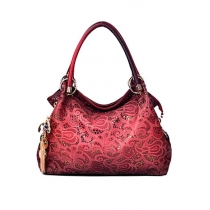 Fashion Sequins Floral Embossed Metallic Pendant OL Crossbody Hollow Out Hnadbag  