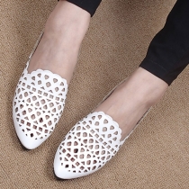 Fashion Hollow Out Pointed Toe Flat Shoes