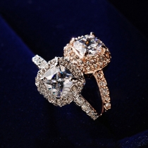 Fashion Rose Gold/Gold/Silver Rhinestone Crystal Ring