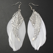 Fashion Angel Wings Feather Earrings