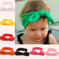 Cute Rabbit Ears-Shaped Solid Color Kids Headband