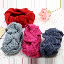 Fashion Solid Color Dough Twist Shaped Knit Headband