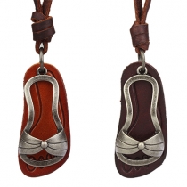 Retro Style Slipper Pendant Necklace