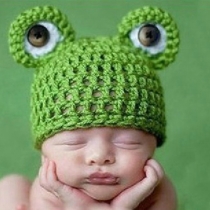 Cute Frog Shaped Baby Knit Cap Beanies