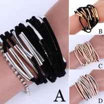 Fashion Style Multi-Layer Hand Woven Bracelet