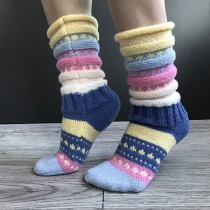 Fashion Colorful Knitted Pile Socks