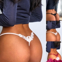 Sexy Floral Embroidery Thong Panties