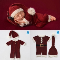 Cute Christmas Outfit for Newborn for Newborn Photography Clothing - Plush Hat + Onesie Set