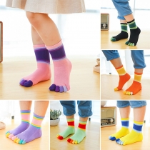 Colorful Comfy Breathable Toe Socks for Child 3 Pair/Set