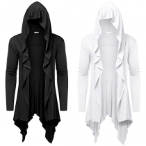 Street Fashion/Cosplay Solid Color Hooded Cardigan