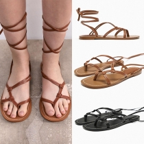 Fashion Self-tie Flat Sandals