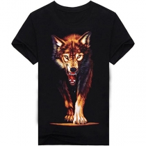 Fashion Wolf Printed Shirt for Couple