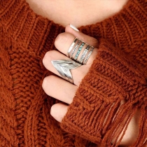 Bohemia Style Turquoise Hollowout Ring