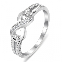 Fashion Rhinestone Infinity Ring