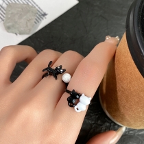 Cute Cartoon Cat Open-ring for Kids