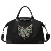 Cute Cat Sequin Large Capacity Travel bag Tote Bag