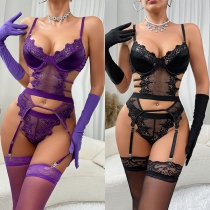 Sexy Cutout Two-piece Lingerie Set (without gloves)