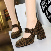 Fashion Platform Block-heeled Mary-Jane Shoes