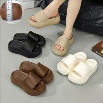 Platform Slippers with 6CM Thick Soles for Added Height