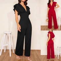 Ruffle-Detailed Elegant Jumpsuit